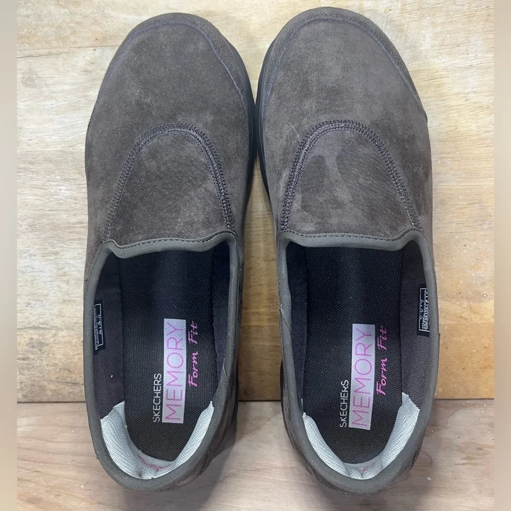 Skechers GOWalk SUEDE Womens Size 9 Slip On Loafers Shoes Chocolate Brown 13766 - Picture 6 of 8